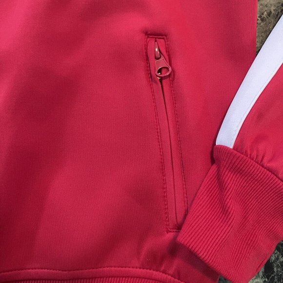 NWT WOMEN'S THEO & SPENCE RUNNING FITNESS TRACK JACKET red SZ S $88 - Picture 6 of 10